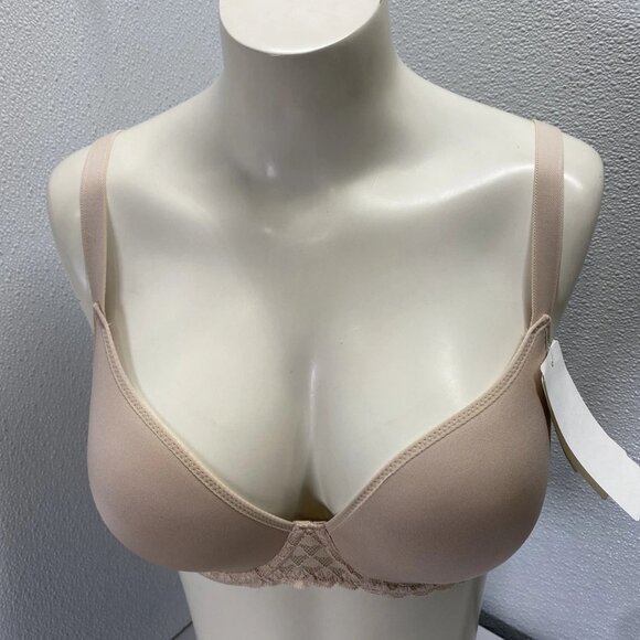 Simone Perele Women’s Subtile 3D Light Padded Plunge Bra Rose Size 34F - Picture 4 of 8